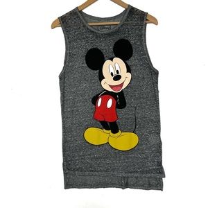 Disney Mickey Mouse Lightweight Heather Grey Shirt Sz S
